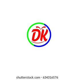 letter D,K logo vector