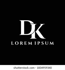 Letter DK luxury logo design vector