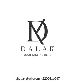 Letter DK Simple Logo Design. Initial D Y K Monogram Logo Identity for Branding, Business, Real Estate, Fasion and Luxury Brand