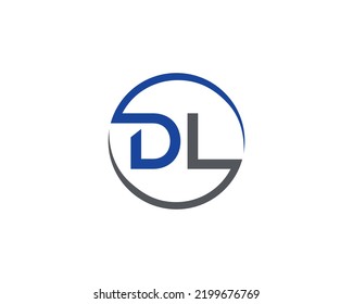 Letter DL Creative Abstract Logo Design Vector Symbol Template.