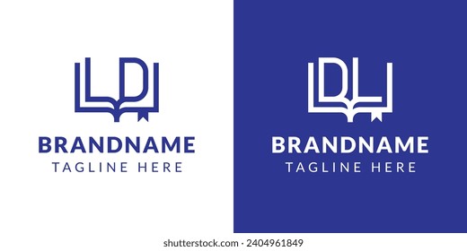 Letter DL and LD Book Logo, suitable for business related to book with DL or LD initials