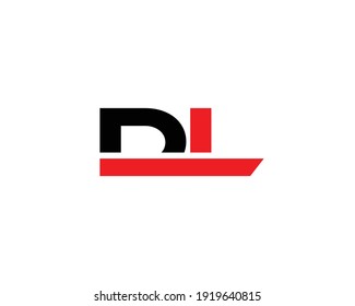 plantilla de vector de diseño de logotipo DL y LD de letras