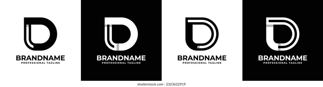 Letter DL or LD Monogram Logo, suitable for any business with DL or LD initials