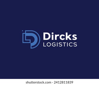 Letter DL LD Simple Monogram Logo