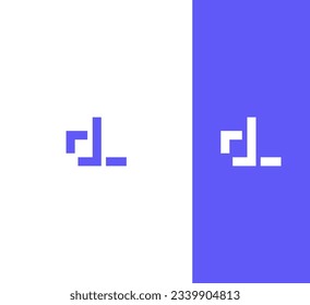 Letter DL, DL minimalist logo design template.