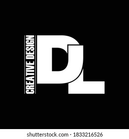 Letter DL simple modern logo design vector
