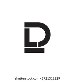 letter dlt simple geometric linear logo vector 