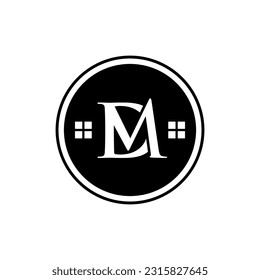 diseño vectorial del logotipo del hogar DM de letra. Logo de DM Letter Real Estate, logotipo para su empresa
