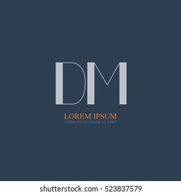 letter Dm linked logo design for company identity
