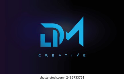 Letter DM logo design creative custom clean two alphabet logo
