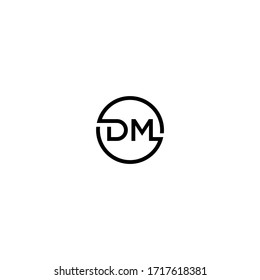 Letter DM logo design icon template