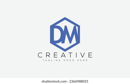Letter DM logo design template vector illustration