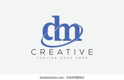 Design-Vorlage für das Letter DM-Logo, Vektorgrafik