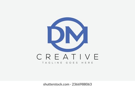 Letter DM logo design template vector illustration