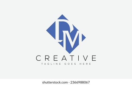 Letter DM logo design template vector illustration