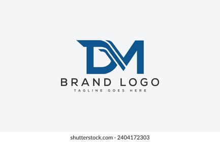 letter DM logo design vector template design for brand.
