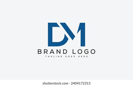 letter DM logo design vector template design for brand.