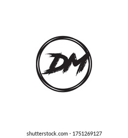 Letter DM logo icon flat and vector design template.