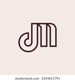Letter DM or MD logo