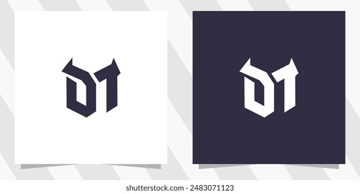 letter dm md logo design vector