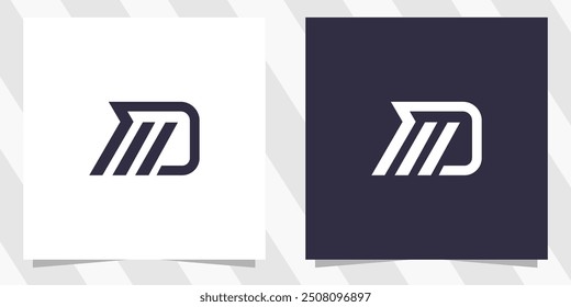 letter dm md logo design vector