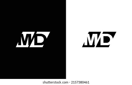 Letter dm, md, m, d, Abstract initial monogram letter alphabet logo design
