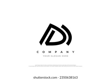 Diseño de logotipo de monograma DM carta