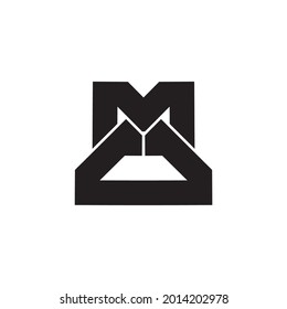 
letter D,M simple symbol logo vector
