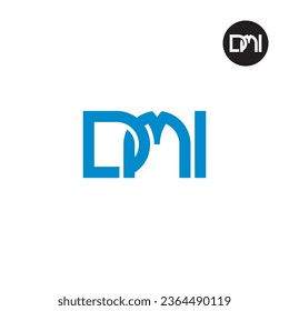 Diseño de logotipo de monograma de DMI de letras
