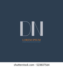 letter Dn linked logo design for company identity