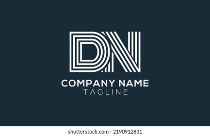 Letter DN minimal design template