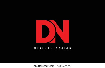 letter DN and ND logo design vector template 