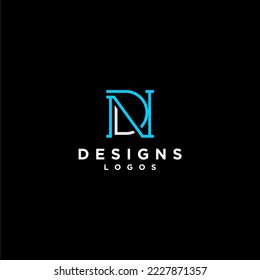 letter dn or nd luxury abstract initial logo design inspiration