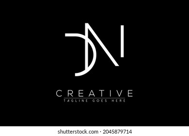 Letter dn, nd, n, d, Abstract initial monogram letter alphabet logo design
