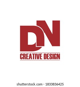 Letter DN simple logo design vector