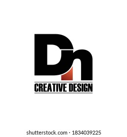 Letter DN simple logo design vector