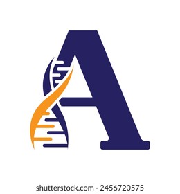 Letter A And DNA Logo