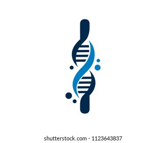 Letter I DNA Logo Design Template