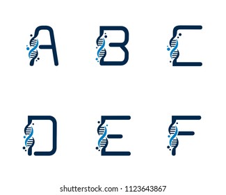 Letter DNA Logo Design Template