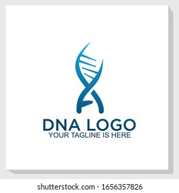 Design-Vektorillustration des Buchstaben A und des DNA-Logos, Inspiration für das Design des medizinischen Logos