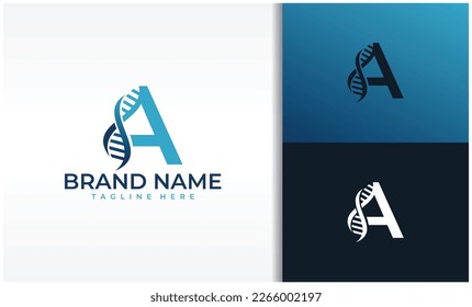 Letter A DNA Logo Vector