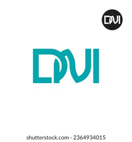Diseño de logotipo de monograma DNI para carta