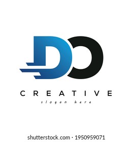 Letter DO Fast Speed and e commerce Logo Design Element