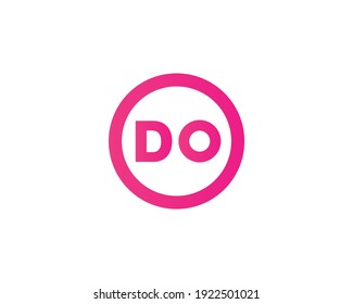 plantilla vectorial de diseño de logotipo de letra do y od