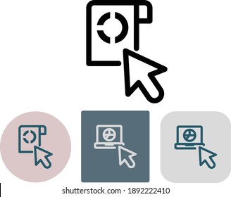Letter document with Arrow Cursor Vector Icon