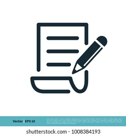 Letter Document Paper Icon Vector Logo Template Illustration Design. Vector EPS 10.