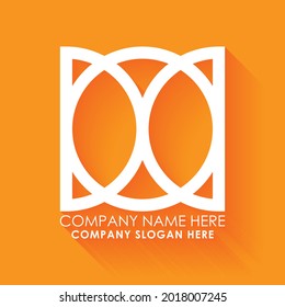 Letter DOD minimal abstract icon logo, letter DOD initial modern logo vector.