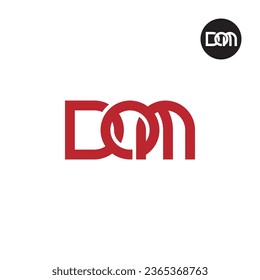 Diseño de logotipo de monograma de carta DOM