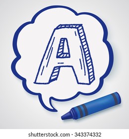 letter a doodle