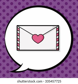 letter doodle, speech bubble